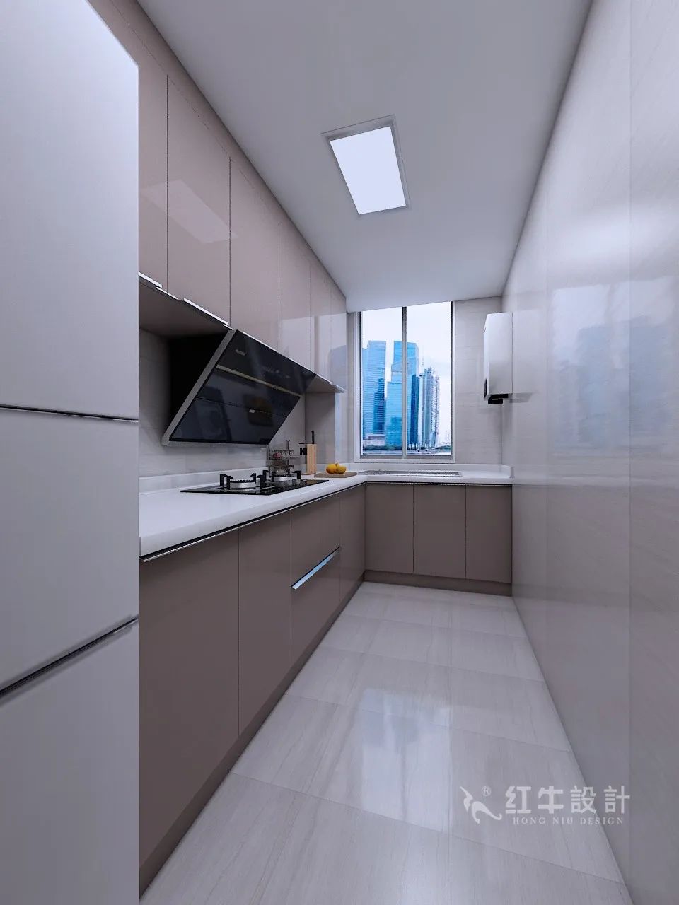 高灵慧_红牛设计--中垠紫金官邸89㎡（A户型）现代中式06效果图欣赏_厨房